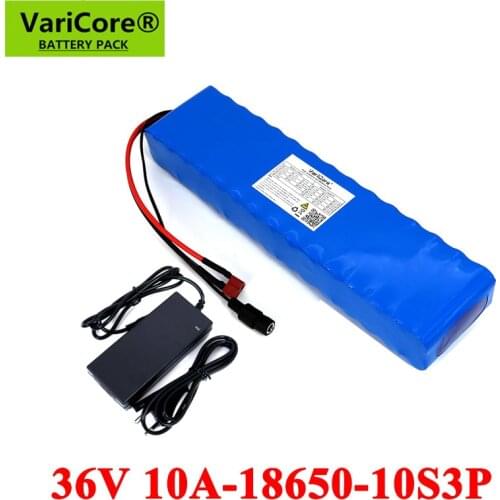 VariCore 36V 10Ah 600watt 10S3P lithium ion battery pack 20A BMS For xiaomi mijia m365 pro ebike bicycle scoot XT60 T plug