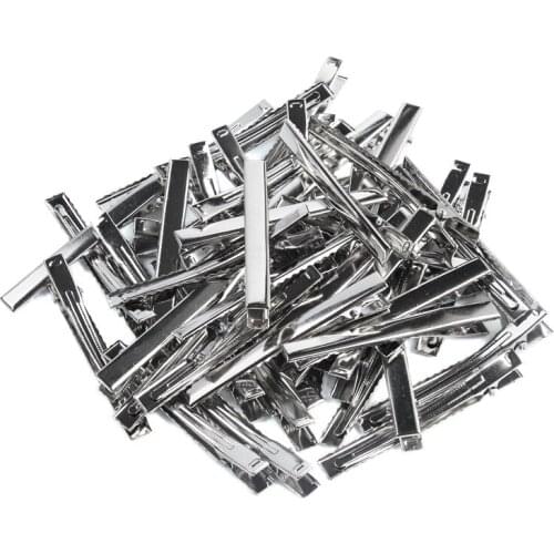 50Pcs 30mm-75mm Multifunction Metal Crocodile Clips Cable Lead Testing Metal Alligator Clips Clamps Hair Clips