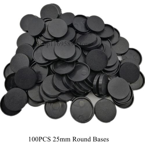 Lot Of 100PCS 25mm Round Bases For Miniature Wargames Table Games