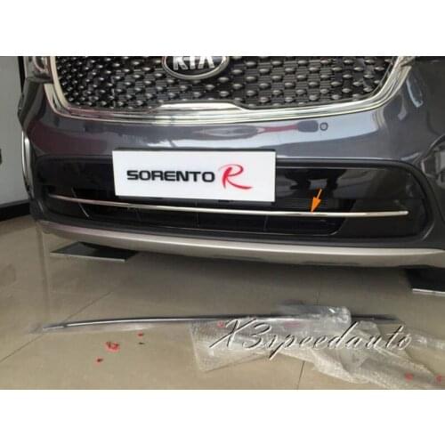 Chromed ABS Plastic Front Bottom Grill Centre Grille Trim Cover For Kia Sorento 2015