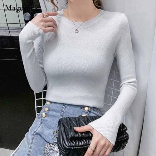Slim Fit Long Sleeve Solid Women Shirts Autumn Fashion Pullover Women Blouses Office Lady Casual White Shirt Women Blusas 11213