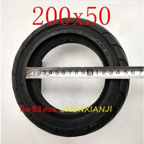 Size 200x50 Solid Tyre,8-inch Tyre 200*50 Explosion-proof Tubeless Tire for Mini Electric Scooter Rear Tire Accessory
