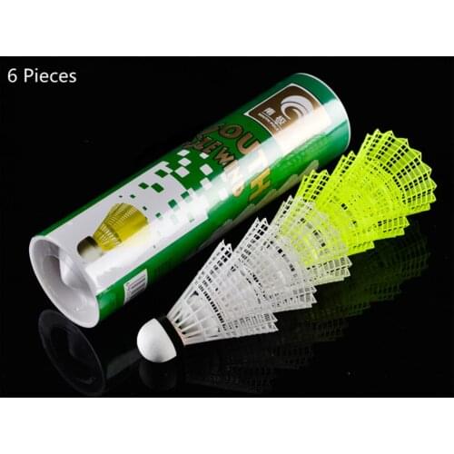 Factory wholesale 6 Pieces /lot Plastic Nylon Plastic Badminton Ball For Outdoor Sport Fitness New User Y1200