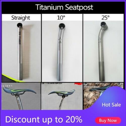 GR9 Titanium 10/17.5/25° Setback Seatpost For Mountain Bike Bicycle MTB