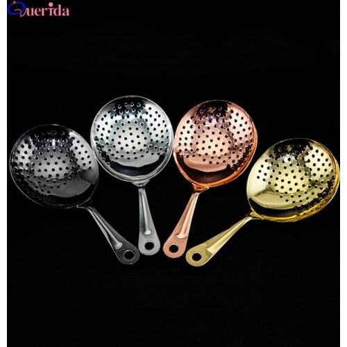 Portable Stainless Steel Ice Filter Bar Bartender Cocktail Shaker Gadgets Ice Strainer Bar Tools Colander Fine leak Accessories