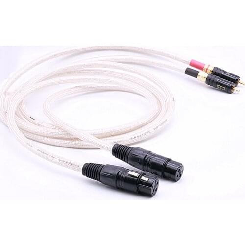 QED Signature OCC Silver-Plated RCA Male To XLR Male Female Plug Audio Cable