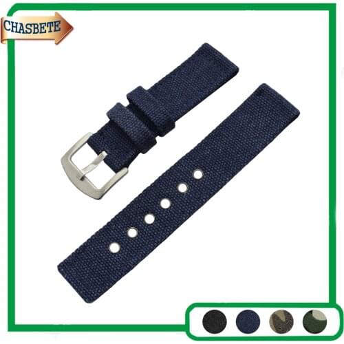 Nylon Fabric Nato Watchband for Citizen 18mm 20mm 22mm 24mm Men Women Canvas Strap Wrist Belt Loop Bracelet Black Watch Band