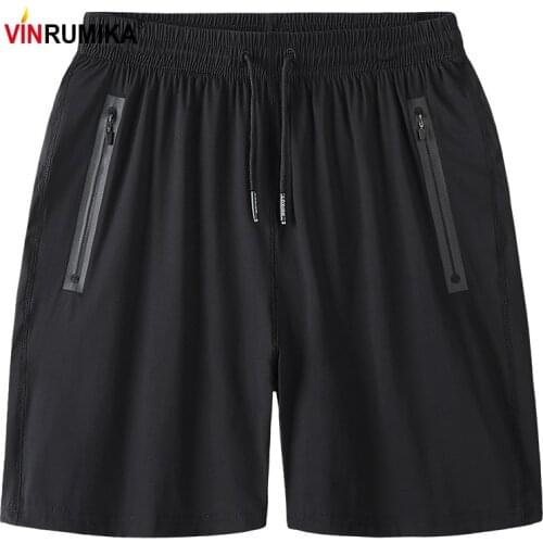 2 Pcs / Lot Super Large Size L-9XL 2020 Mens Summer Cool Thin Soft Loose Black Short Pants Man Mesh Breathable Blue Gray Shorts