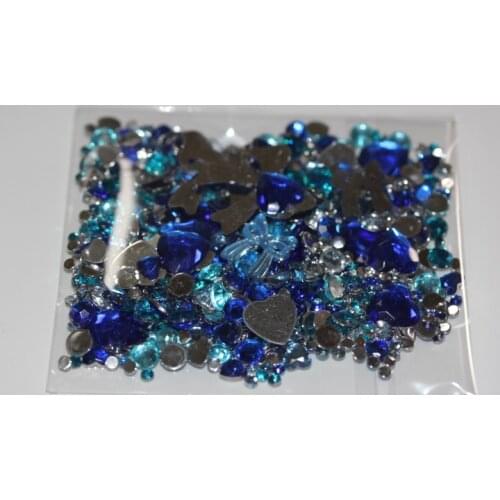 Mixed size Mix color 1000Pieces/bag DIY nails decoration gems Mobile phone DIY accessories