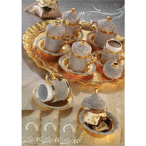 Turkey authentic AMAZING Swarovski Stone Tea Set FREE SHIPPING FREE SHIPPING FREE SHİPPİNG