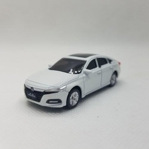 1:64 Diecast Model for Honda Accord 2018 Sport Turbo White Alloy Toy Car Miniature Gifts