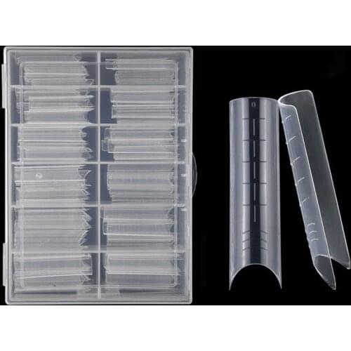120pcs 1Box Dual Forms Tips Quick Building Gel Mold Nail System Full Cover Tips Nail Extension Forms Top Molds Form For Building