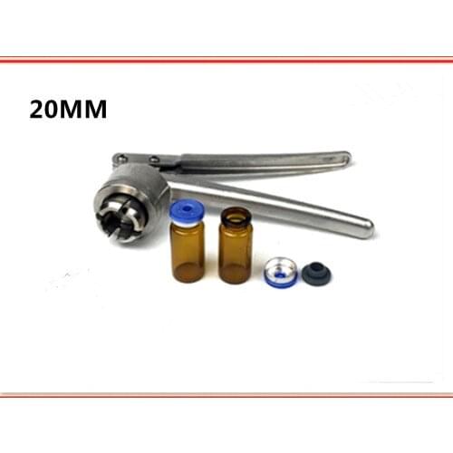 1 x 20mm Stainless Steel Manual Vial Crimper Flip Off Caps Hand Sealing Machine Tool
