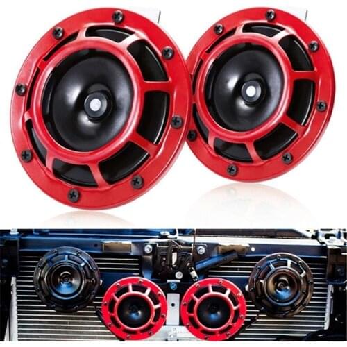 2pcs/set 5 Colors 12v 115DB HD Hella Super Loud Compact Electric Blast Tone Air Horn For Car motorcycle Speaker Auto Accessories