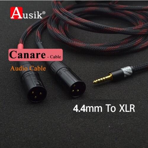 A063 HIFI 4.4mm to 2 XLR Stereo Audio Cable / Canare cable for Mp3 DAC AMP / DIY 0.5M - 5M