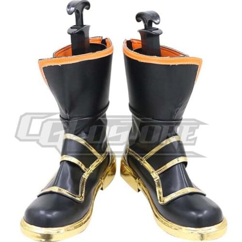 Anime Cosplay Shoes Boots Arknights Skullshatterer Costume Hand-made Leather Christmas Halloween Free ship ACS-1171