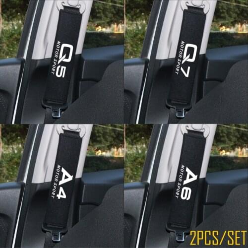 2pcs auto seat belts pads Dedicated For A1 A3 A4 A5 A6 A7 A8 audi Q2 Q3 Q5 Q7 TT Car Styling Accessories