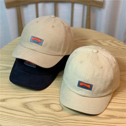 Short-brimmed baseball cap Dad hat cotton short-brimmed baseball cap womens mens outdoor sun hat casual rebound cap adjustable