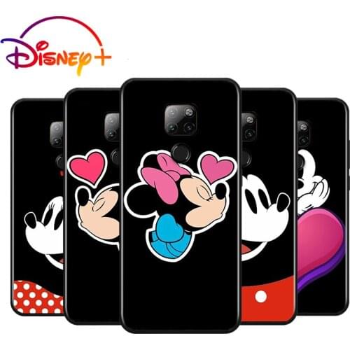 Black Mickey mouse for Huawei Nova 5i P Smart 2021 2020 Z S Plus Mate 40 RS 30 20 10 Pro Lite 2019 2018 Black Phone Case