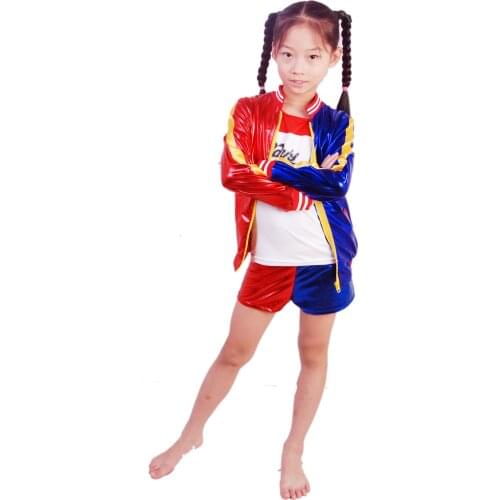 Kids Cosplay Monster Costume Halloween Girls Full Set Jacket T-shirt Shorts