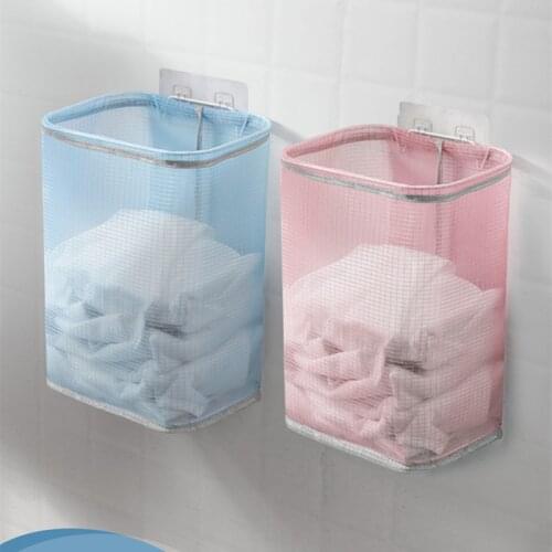 Home Dirty clothes basket foldable laundry basket storage basket for dirty clothes wall hanging household bathroom artifact