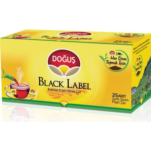 PERFECT WITH ITS GREAT DRINK Dogus Black Label Strained Tea Bags 25 Pcs 50 gr FREE SHİPPİNG