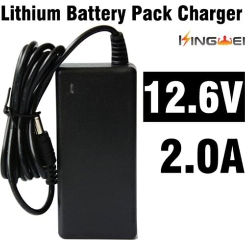 KingWei 1 Piece Popular LTDDP Charger 18650 Li-ion Battery Pack Charger 12.6V 2A 5.5mm X 1.2mm US EU UK Plug