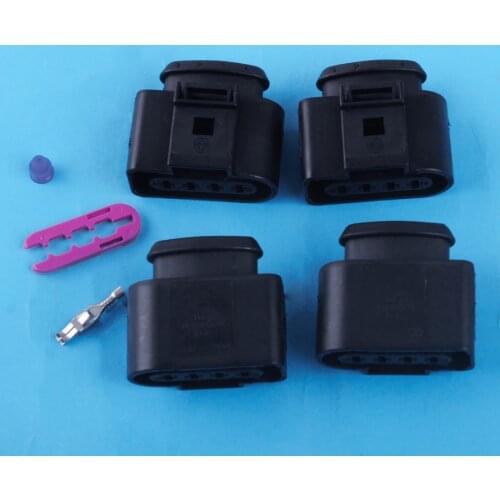 DWCX Set 4 Coil Connector Repair Kit IC39 Plug Fit For Audi A4 A6 A8 VW GOLF Jetta Passat Polo Touran Touareg