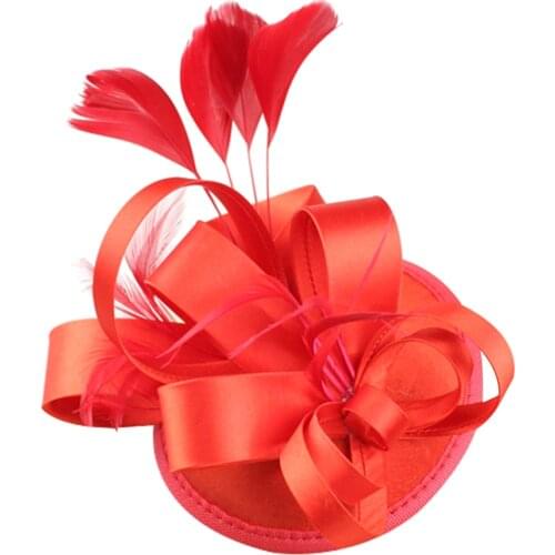 Summer Style Children Party Hair Accessories Feather Flowers Mini Hat Kids Accessories Girls Hair Clip