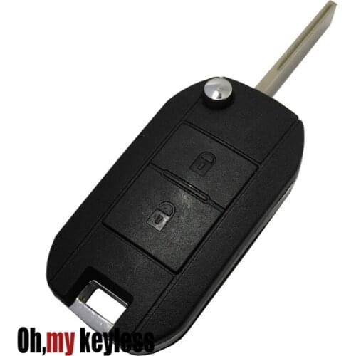 Modified car key shell for peugeot 207 307 308 407 remote control key case for citroen c2 c3 c4 c5 entry keyless key housing