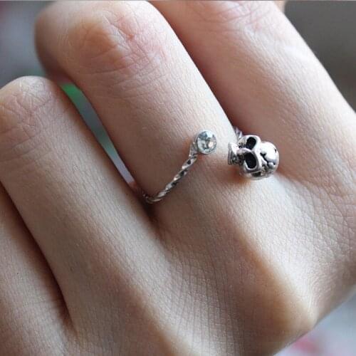 Fashion A crystal skull ring, ring ghost head rings for women