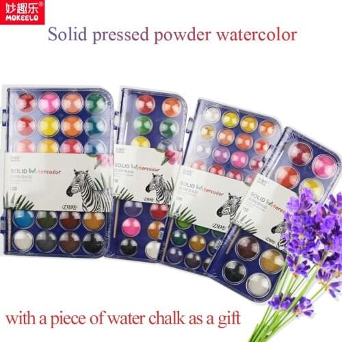 MOKEELO Semi-dry/Solid Watercolor/Gouache Paint Watercolor Powder Pigment Set Portable Students Hand-painted 667S/661/662/665