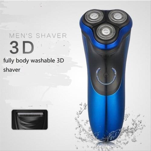 Washable Electric Man Beard Shaver Razor 3D Rotary Shaving Machine Men Mustache Haircut Trimmer Shave Face Groomer Clipper Cut