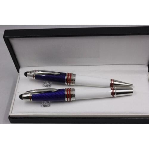 Limited JFK Ballpoint Pen Luxury MB Carbon Fiber Roller Ball Fountain Pens Office School Supplies Gift