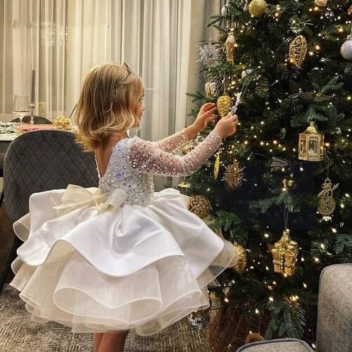 Flower Girls Dresses for Wedding Kids Pageant Gown First Holy Communion Dresses for Little Baby Party Prom Wear