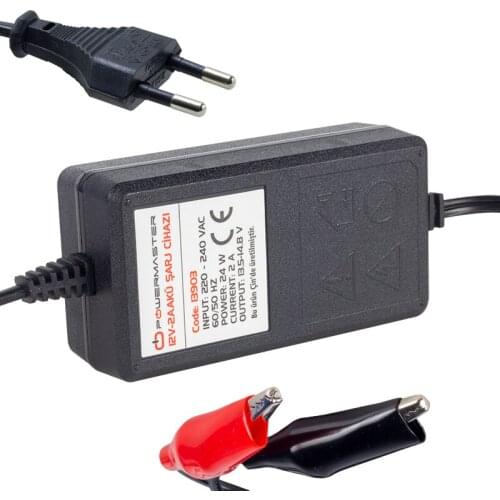 POWERMASTER PM-13903 12 VOLT - 2 AMP BATTERY CHARGER