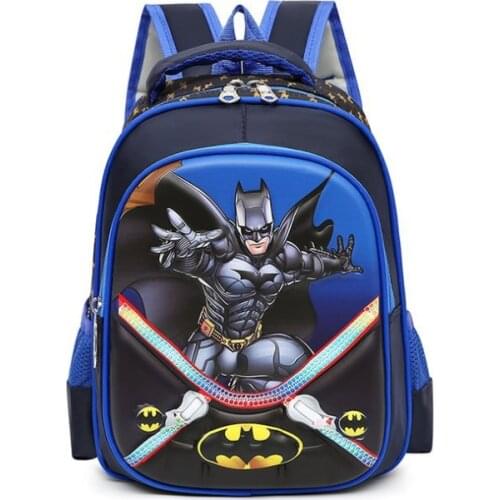 Disney Kindergarten schoolbag cartoon Elsa school bag girl boy children backpack kid spiderman schoolbag