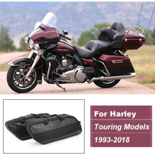 Motorcycle Saddle Bag Luggage Rack Liner Saddlebag 93-20 For Harley Touring Road King Electra Street Glide Ultra Tour FLTR FLHX