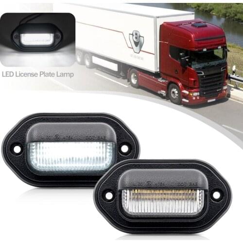 2Pcs Common Use LED License Number Plate Light Canbus No Error For All Models Motorcycle Ship Truck Vehicles Universal Lamp