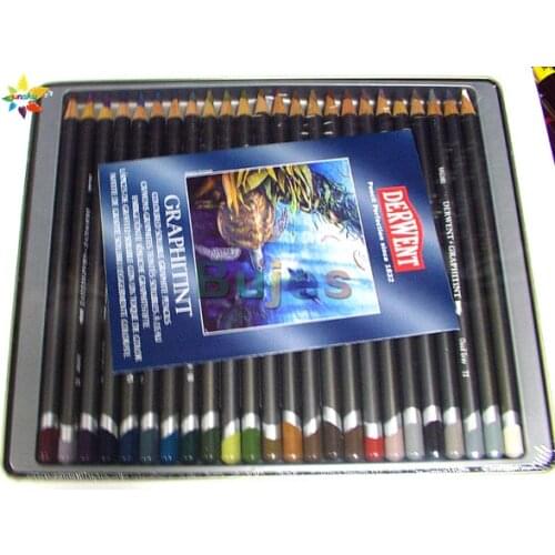 UK Original Derwent 24 color graphitint color pencil hand drawing sketch graphite color pencil Students School Artist Supplies