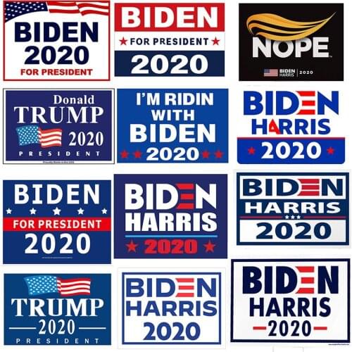 Yard Sign Printed 2020 USA President Trump Biden Double-sided US Election Plastic Sign With Pile Outdoor Home Garden Decor