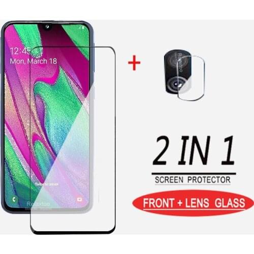 2 in1 9D protective glass on for samsung galaxy a40 screen protector for samsung a40 50 a70 a10s a30s Glass a10e a20 e a40case