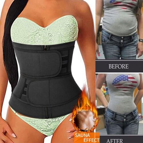 Women Waist Trainer Corset Cincher Belt Tummy Control Sweat Girdle Workout Body Shaper Slim Belly Band for Weight Loss Shapewear