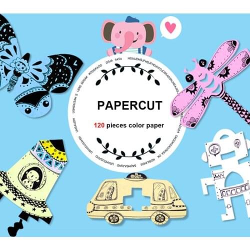 1 Set Animal Zoo Childrens Manual Learning Paper-Cut Gift Set Manual DIY Kindergarten Educational Toys