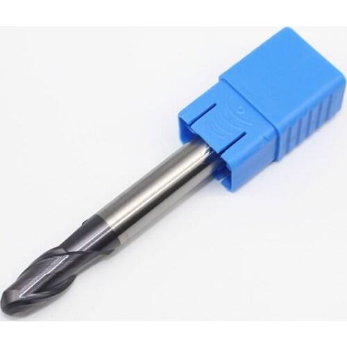1PC 10mm HRC45 2 Flutes Ball Nose End Mills R5 D10X20LXD10X100L Carbide Tapered Milling Cutter Shank Wood Engraving Toos Cutter
