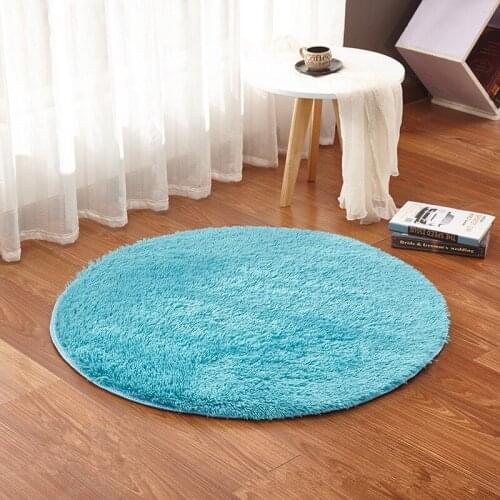 16 colors Silk thick round carpet computer chair round blanket bedroom rugs living room round swivel chair mat Round yoga carpet