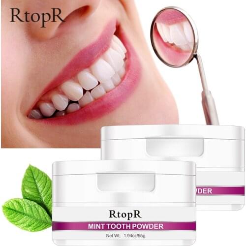 2PCS Teeth Whitening Cleaning Powder Natural Pearl Essence Dental Toothbrush Kit Oral Hygiene Removal of Stain Toothpaste