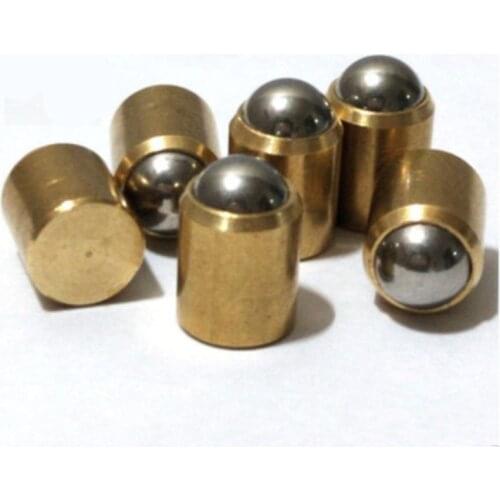 5pcs 3mm-10mm diameter 4mm-13mm length precision copper positioning beads smooth plunger spring ball head plungers screws bolts
