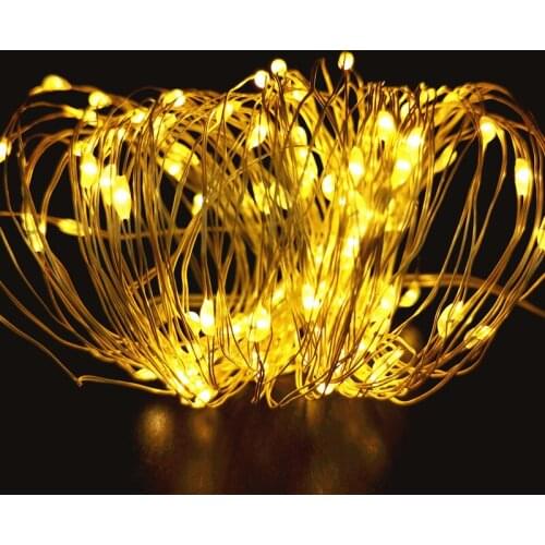 5pcs Christmas Lights Copper Wire LED String Lights Fairy Garland Christmas Decorations Wedding New Year Decor Battery Powered