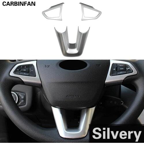 ACCESSORIES CAR-STYLING STEERING WHEEL TRIM DECAL SEQUINS COVER TRIM INTERIOR STICKER FOR FORD KUGA ESCAPE 2017 2018